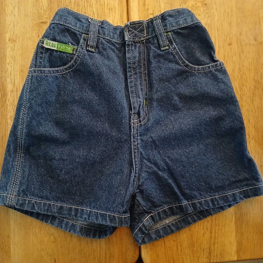 ROUTE 66 navy jean shorts sz 6X boys